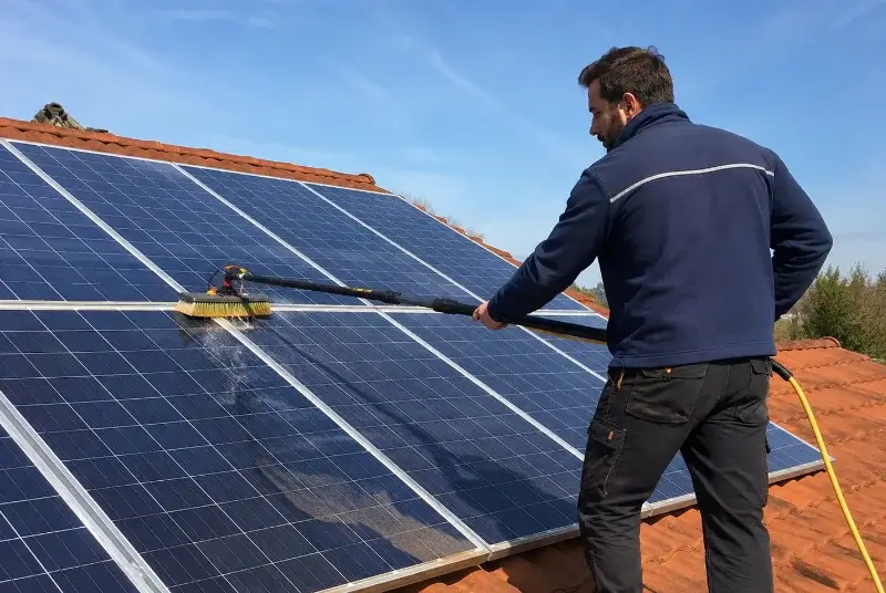 Nettoyage et entretien de panneaux solaires à Corme-Écluse